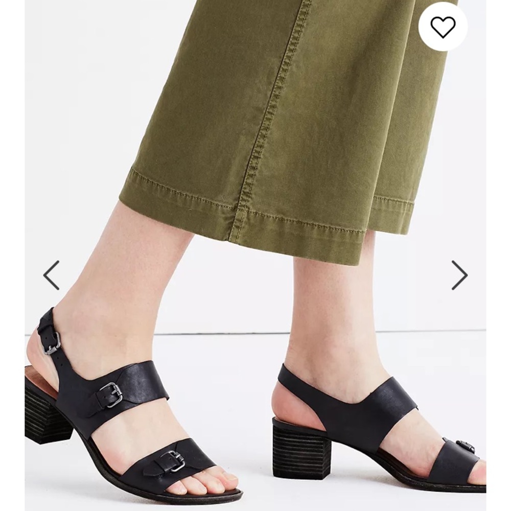 Madewell Mariel buckle mid heel sandals